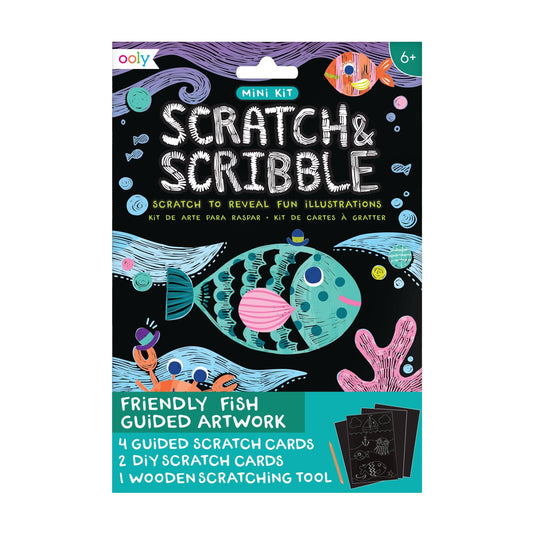 Scratch & Scribble Mini Scratch Art Kit - Friendly Fish