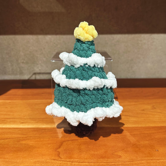 Christmas Tree with Snow - Crochet Plush
