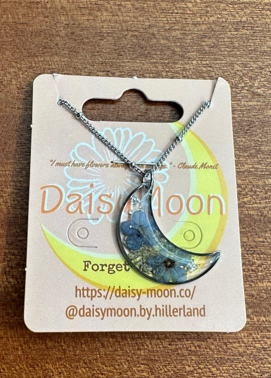 Necklace - Forget-Me-Not's - Moon