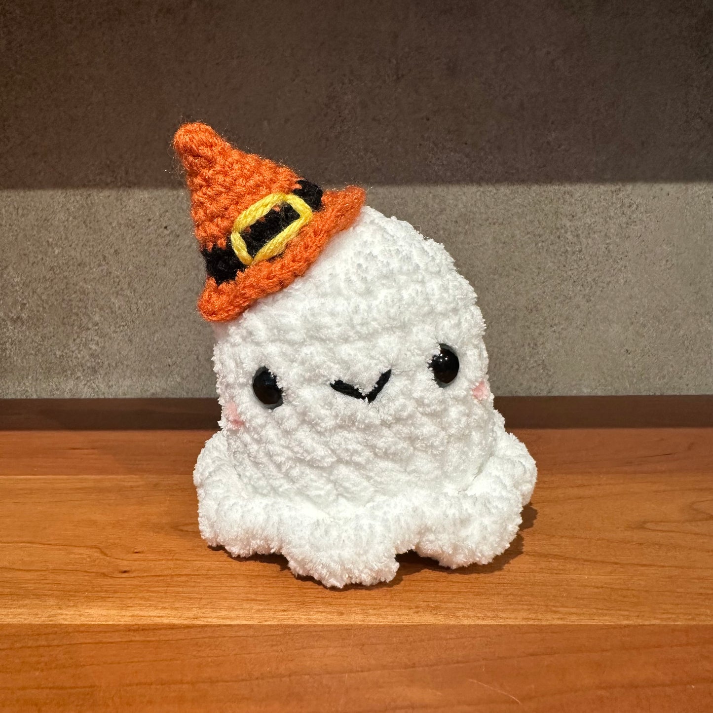 Ghost with Witch Hat - Crochet Plush