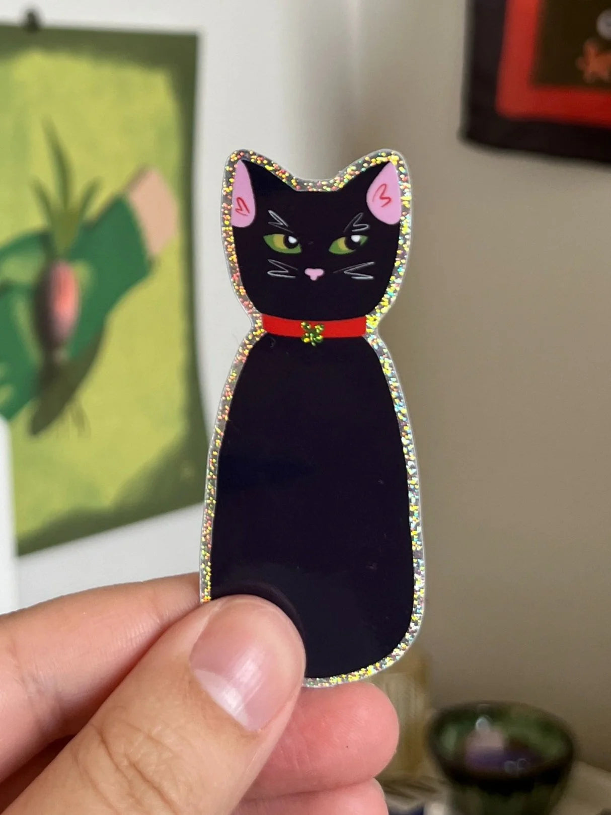 Lucky Black Cat Sticker