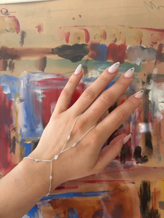 Silver Hermosa Hand Chain