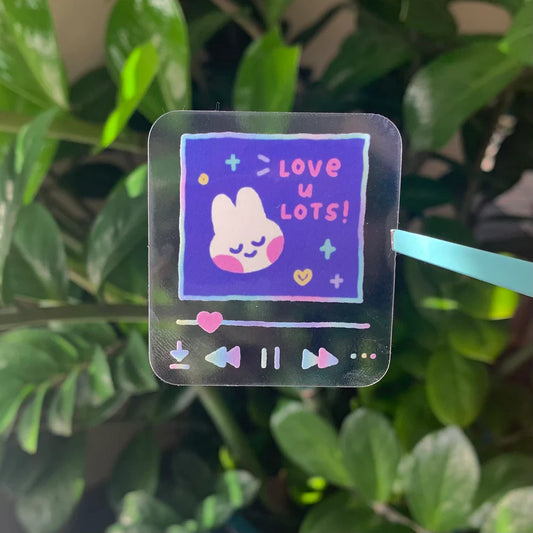 "Love U Lots" Bunny Sticker
