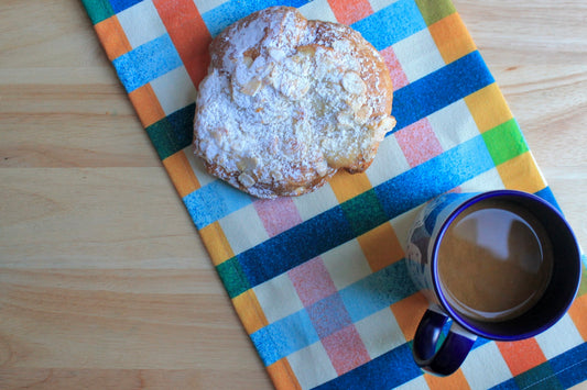 Rainbow Grid Tea Towel
