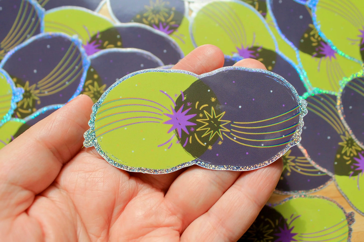 Shooting Stars Holo Sticker