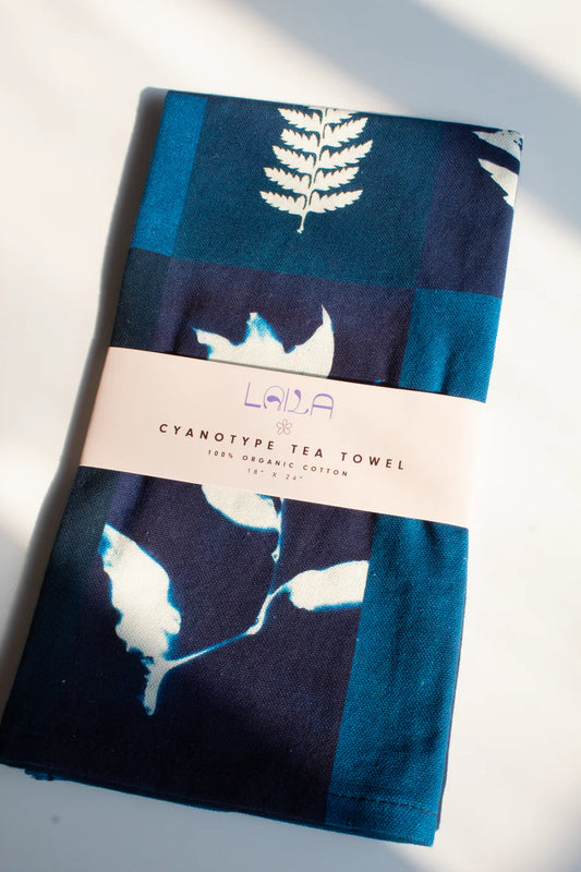 Cyanotype Kitchen Tea Towel