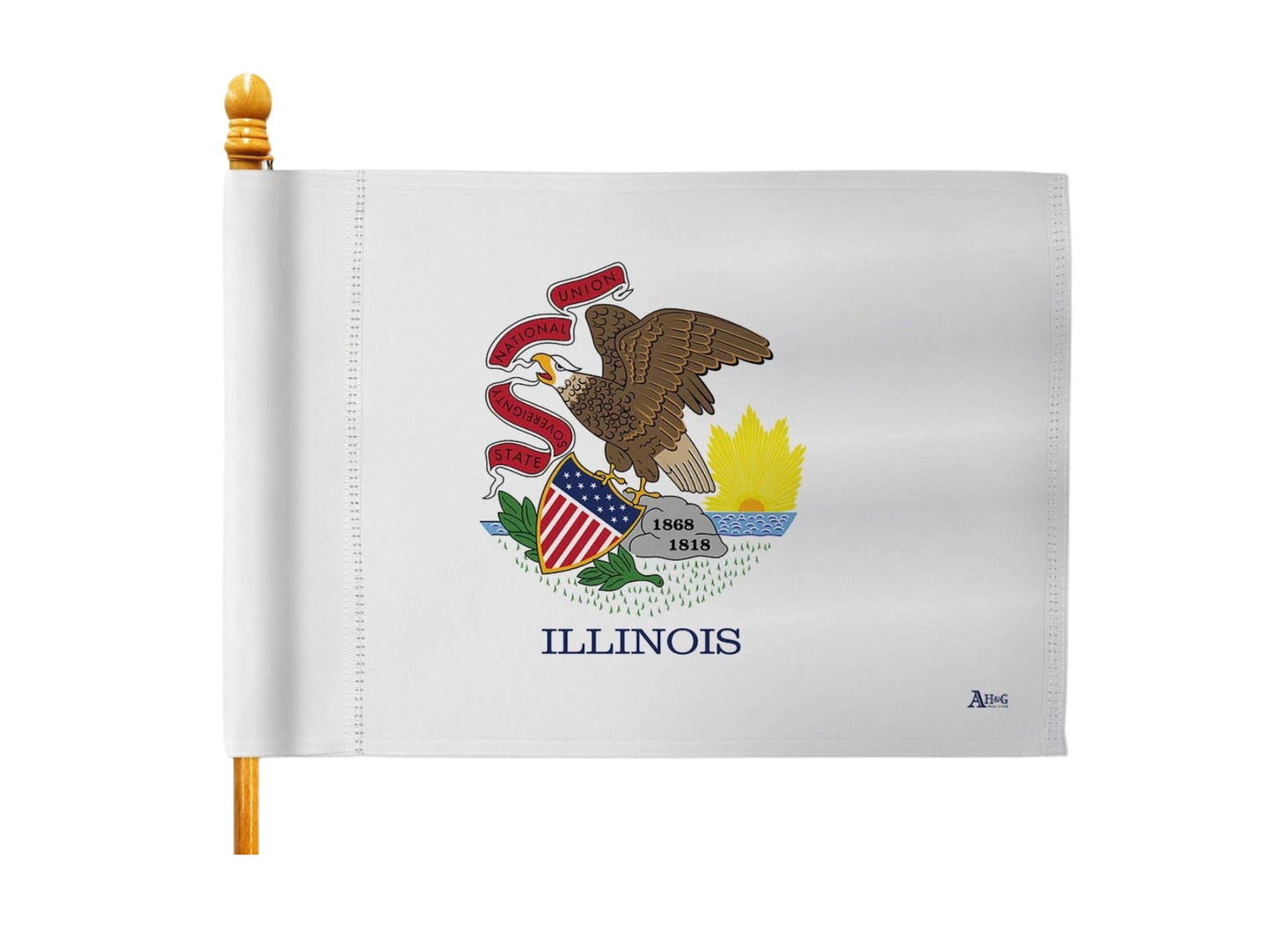 Illinois Americana States Decor Flag