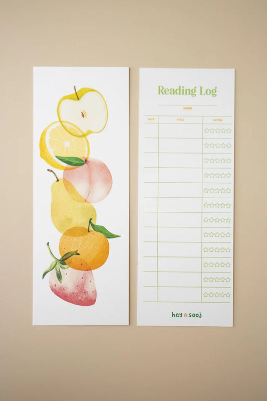 Juicy Reads - Reading Log Bookmark