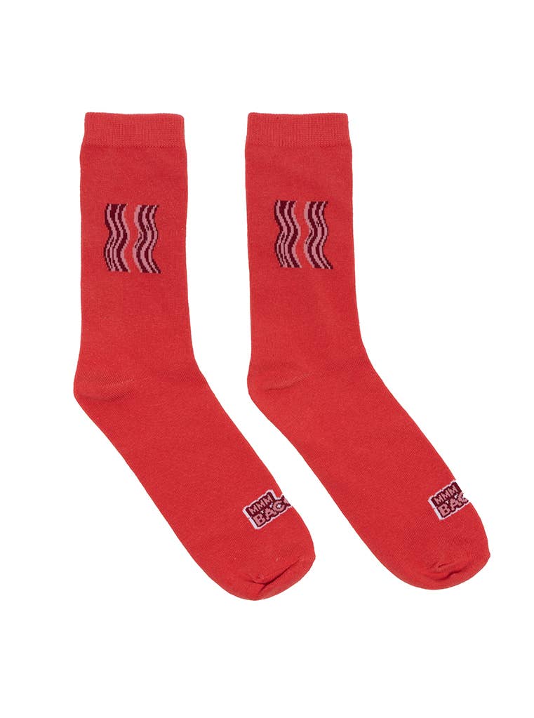 Bacon Strips 3D Packaged Crew Socks