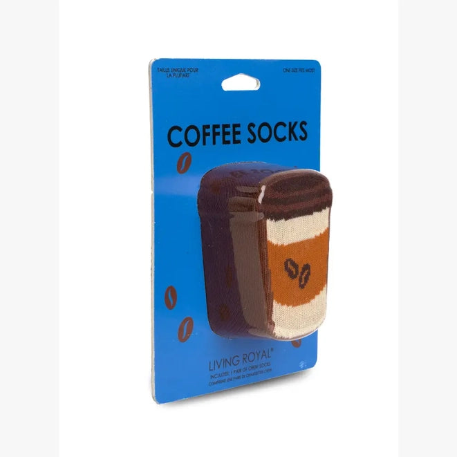 Coffee 3D Packaged Crew Socks