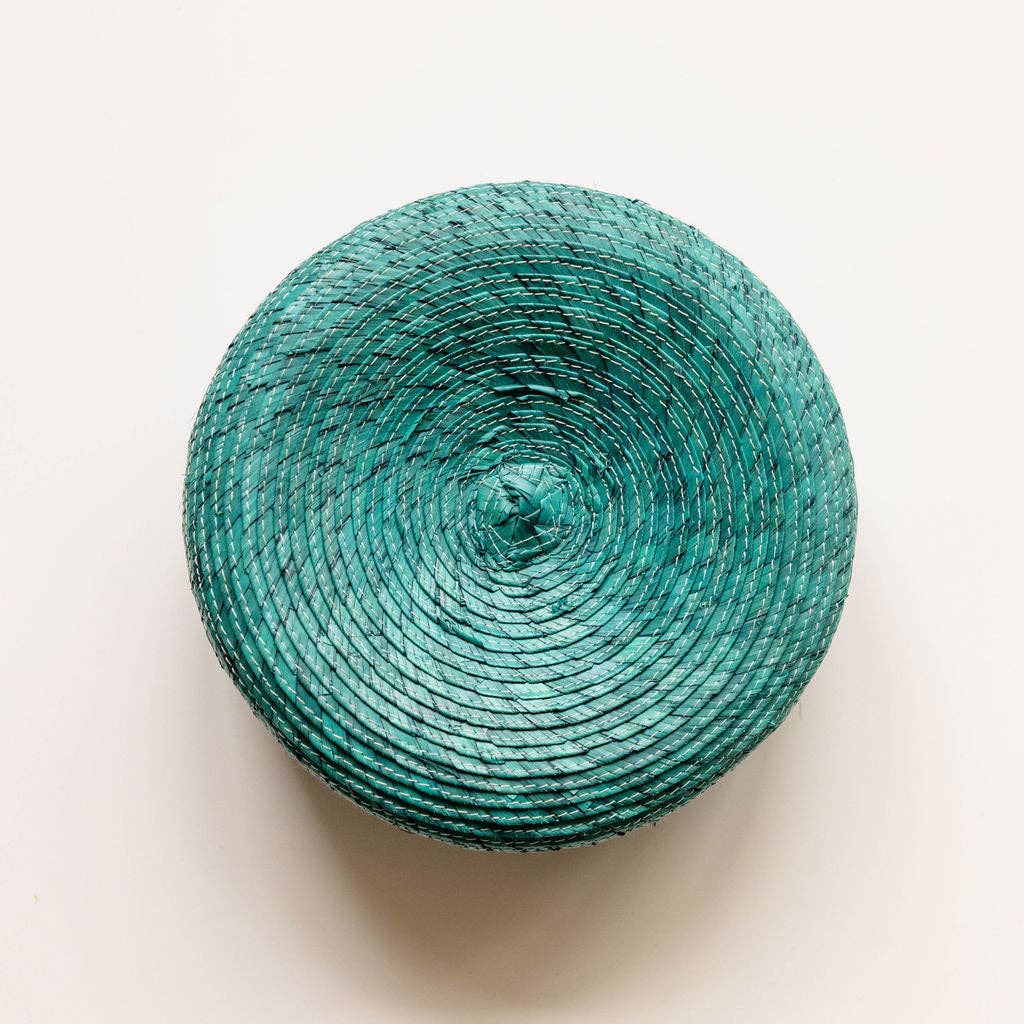 Palm Tortilla Warming Basket with Lid - Green