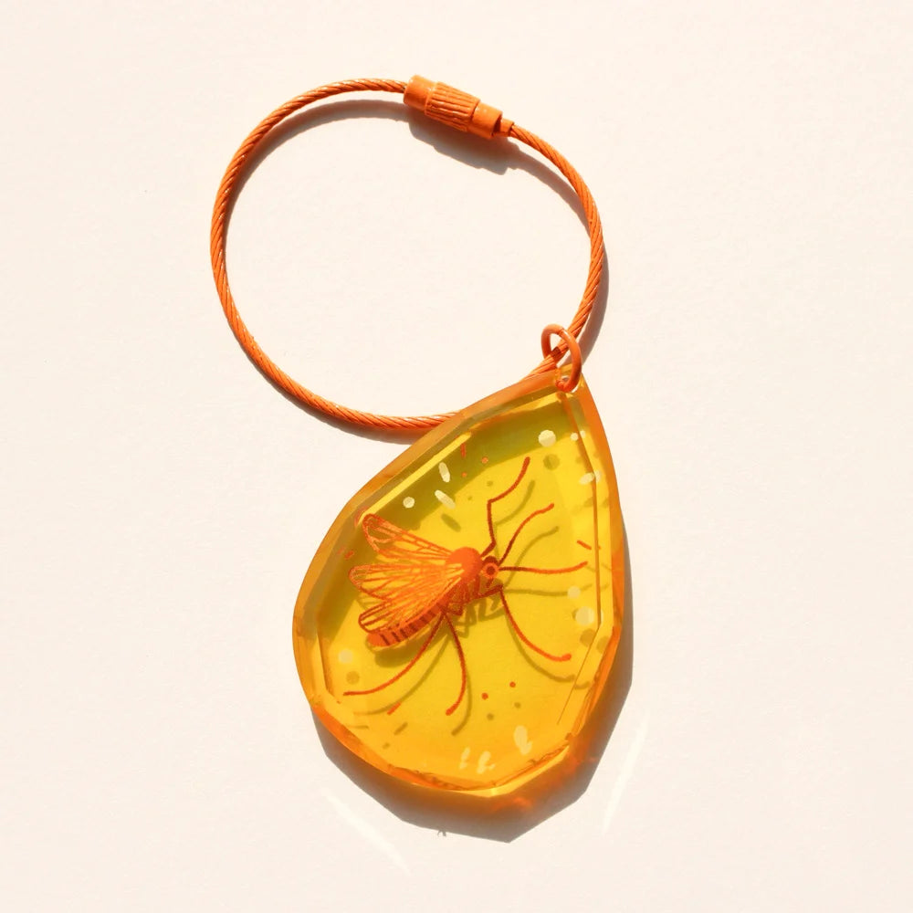 Amber Bug Acrylic Keychain
