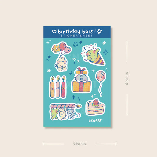 "Birthday Bois" Sticker Sheet