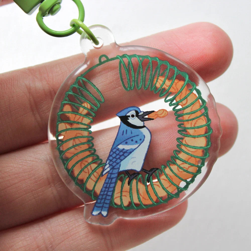 Blue Jay Feeder Acrylic Charm