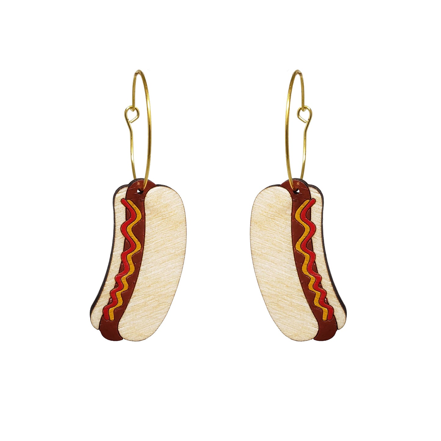Hot Dog Hoop Earrings
