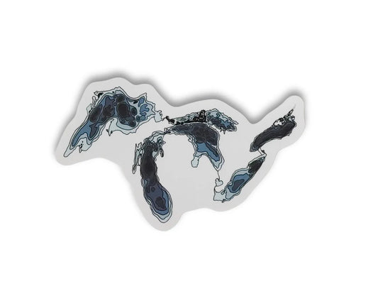 Great Lakes Topography Sticker