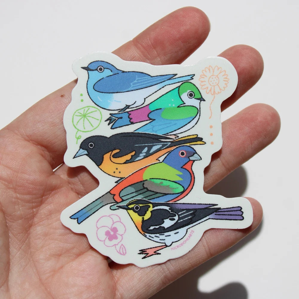 Colorful Birds Sticker