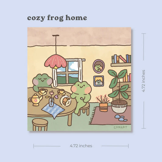 "Cozy Frog Home" Art Print & Postcard