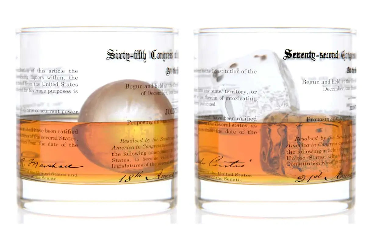 Rocks Glass Pair - 18th and 21st Prohibition Amendment