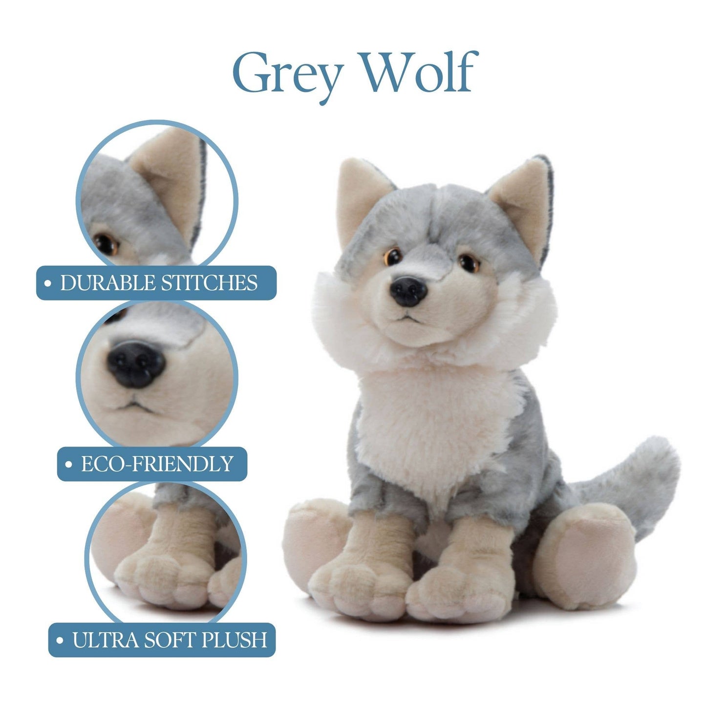 Grey Wolf Stuffed Animal