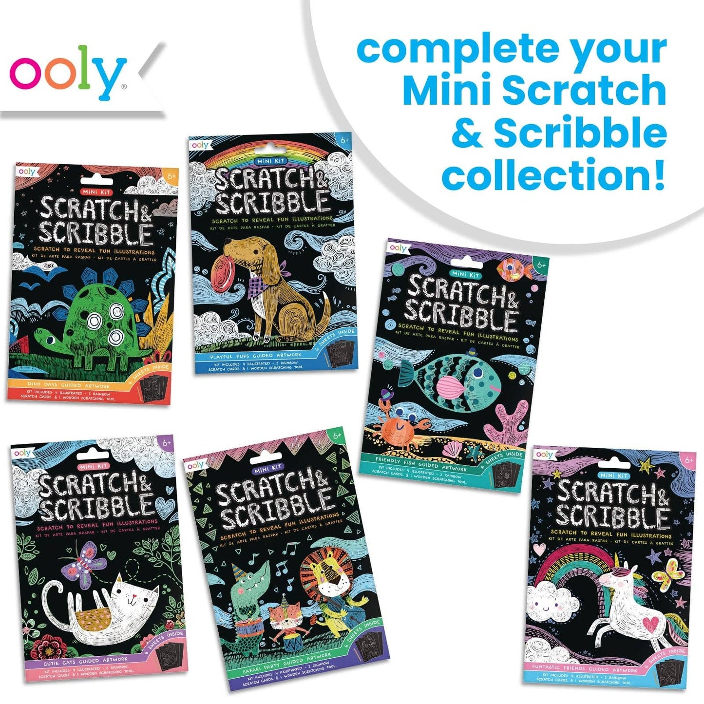 Scratch & Scribble Mini Scratch Art Kit - Friendly Fish