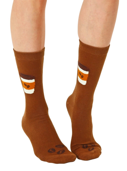 Coffee 3D Packaged Crew Socks