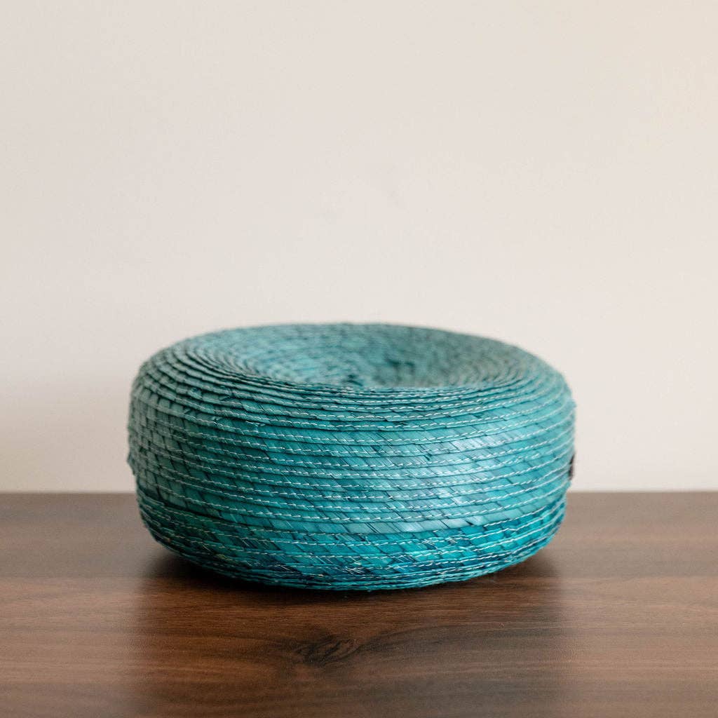 Palm Tortilla Warming Basket with Lid - Green