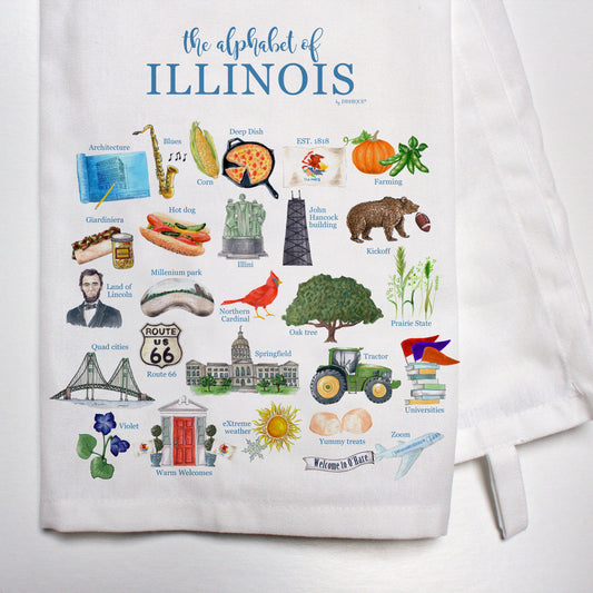 Illinois Alphabet Bar Towel