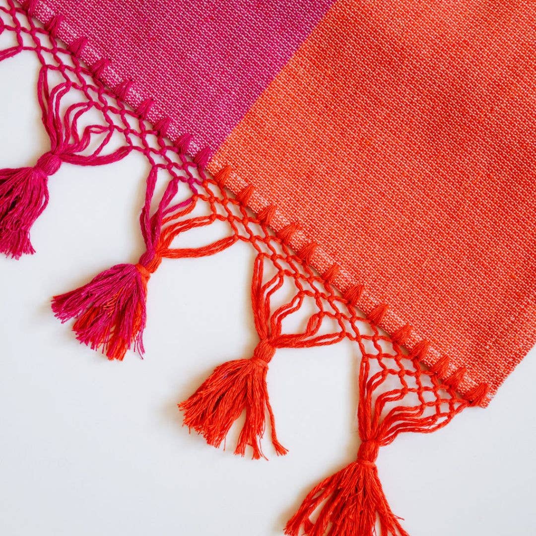 Table Runner - Rosa Mexicano Pink and Orange