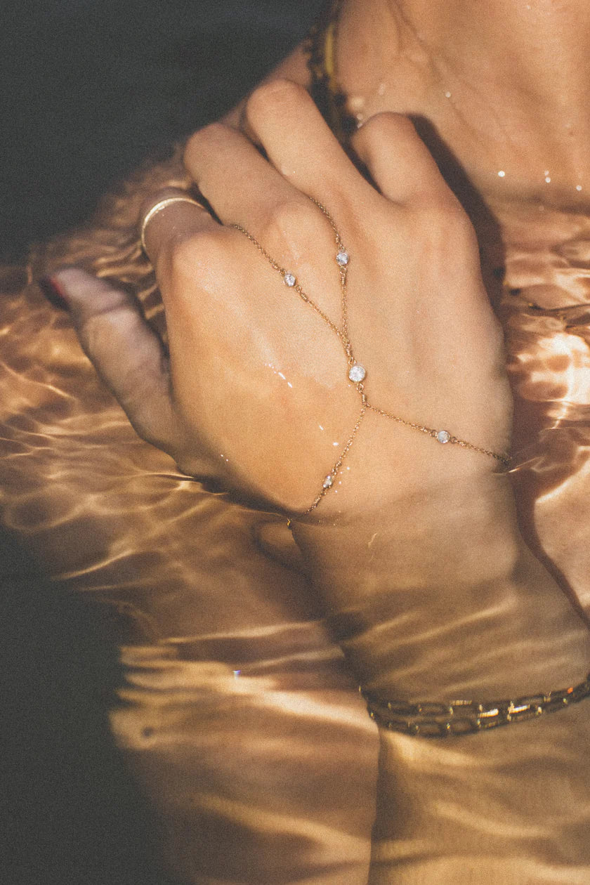 Silver Hermosa Hand Chain