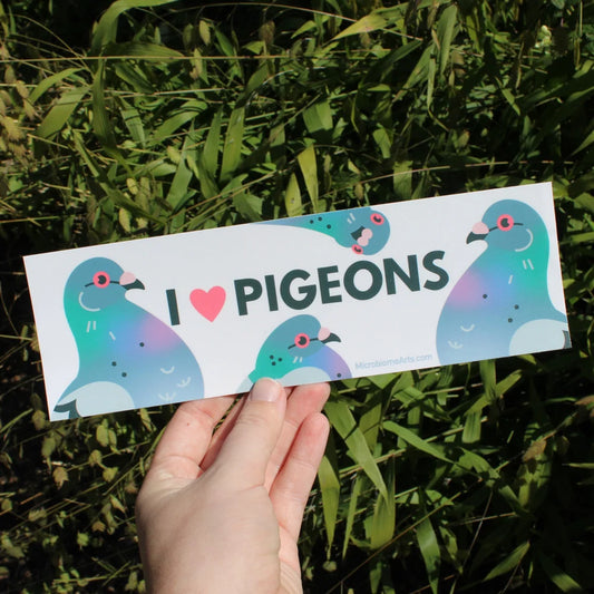 "I Love Pigeons" Bumper Sticker