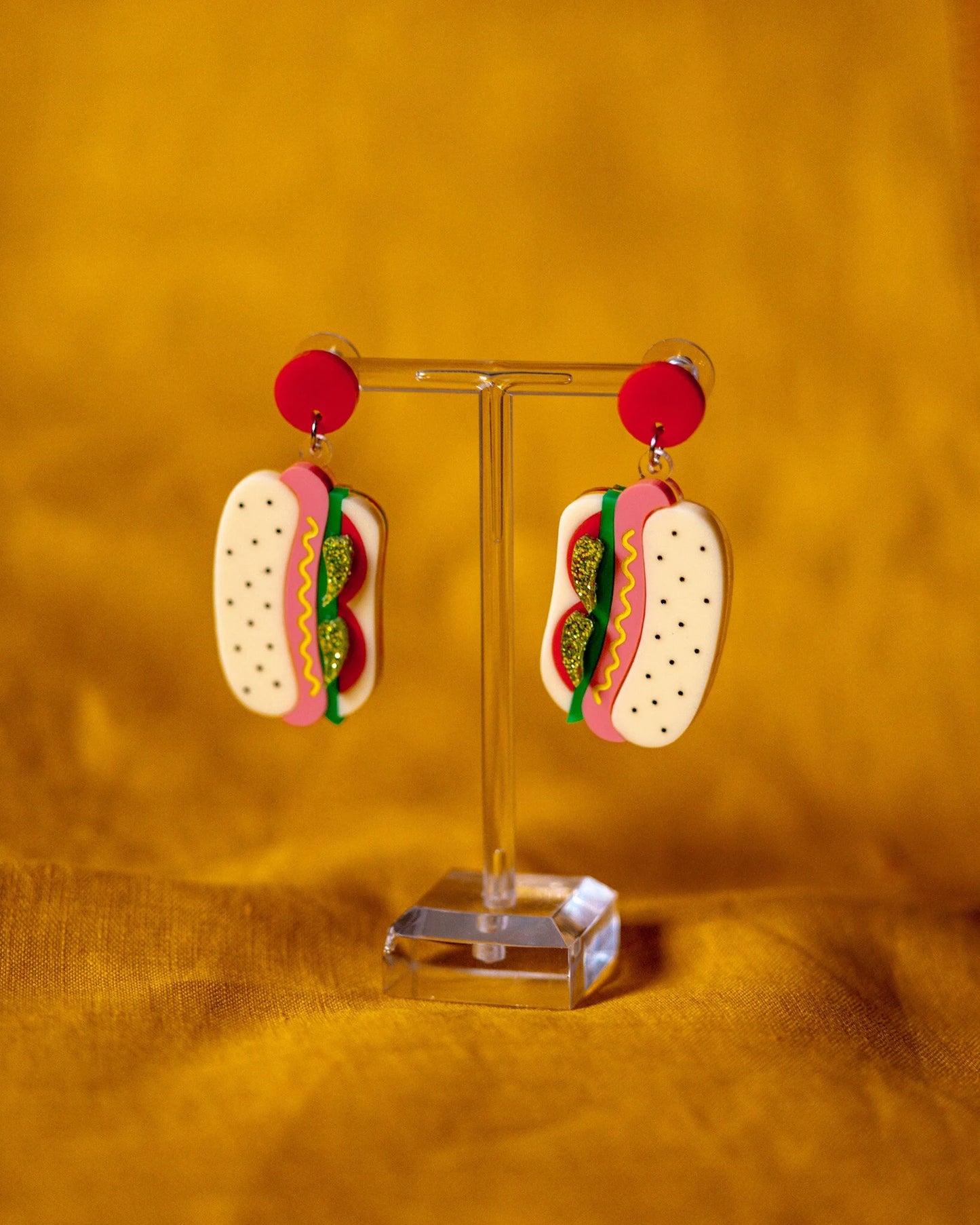 Chicago Style Hot Dog Earrings