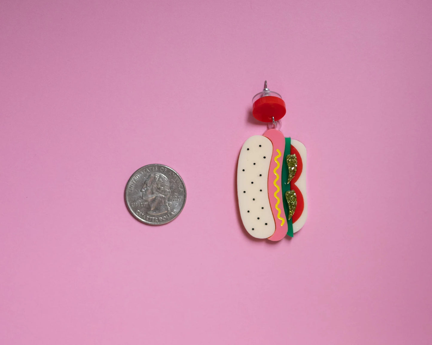 Chicago Style Hot Dog Earrings