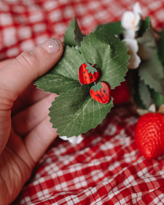 Strawberry "Strawbaby" Studs