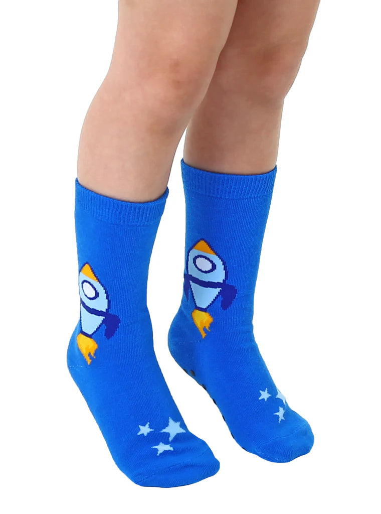 Kids Rocket 3D Packaged Crew Socks