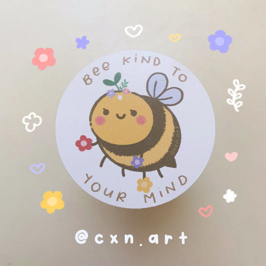 "Bee Kind to Your Mind" Sticker