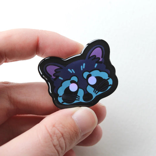 Nighttime Raccoon Pin