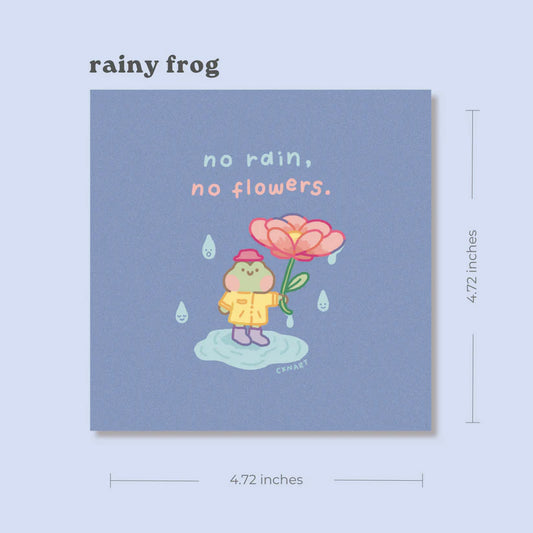 "No Rain, No Flowers" Art Print & Postcard
