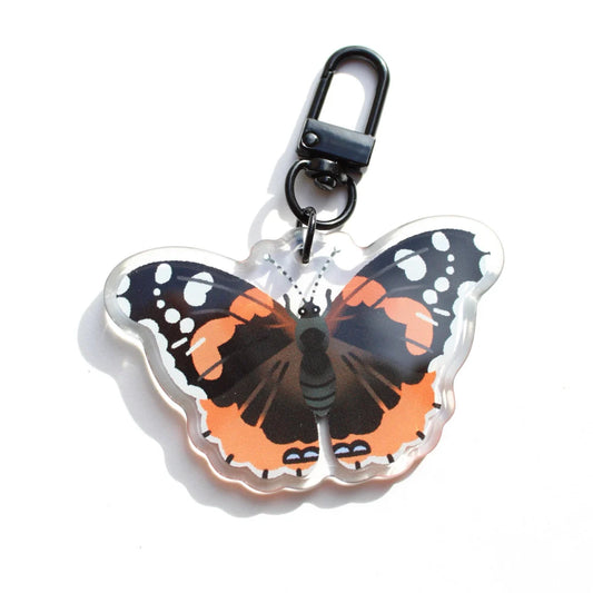 Red Admiral Butterfly Acrylic Charm