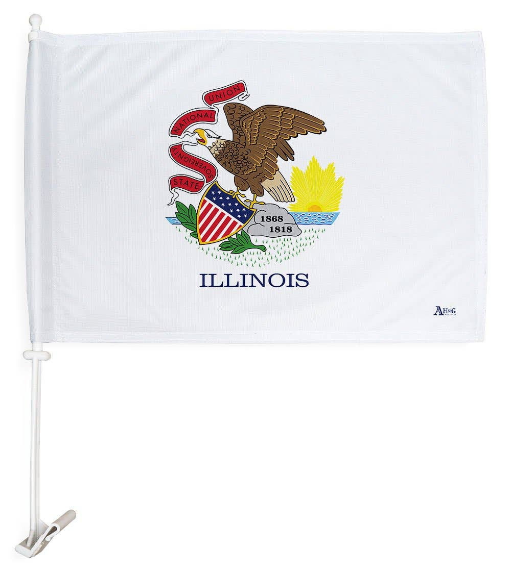 Image of the Illinois Americana States Car Flag.