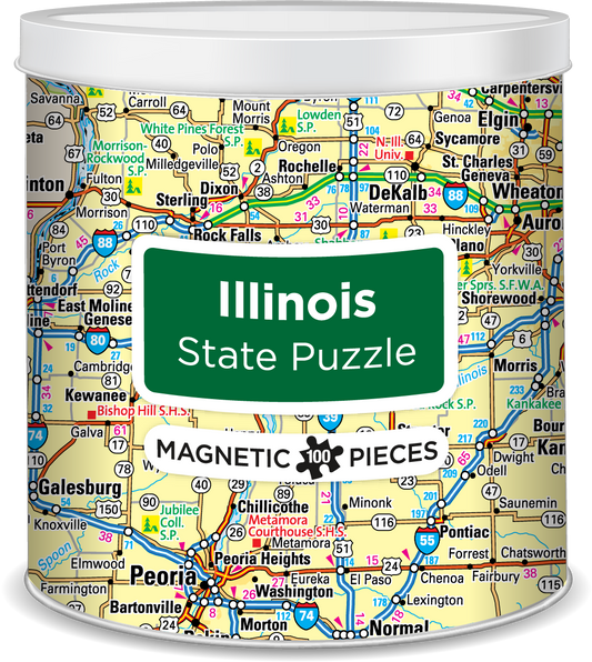 Product image of the Magnetic Illinois Puzzle.