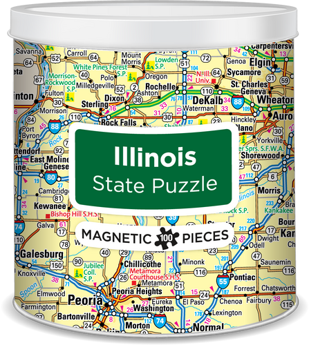 Product image of the Magnetic Illinois Puzzle.