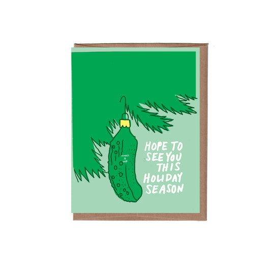 Scratch & Sniff Pickle Christmas Greeting Card