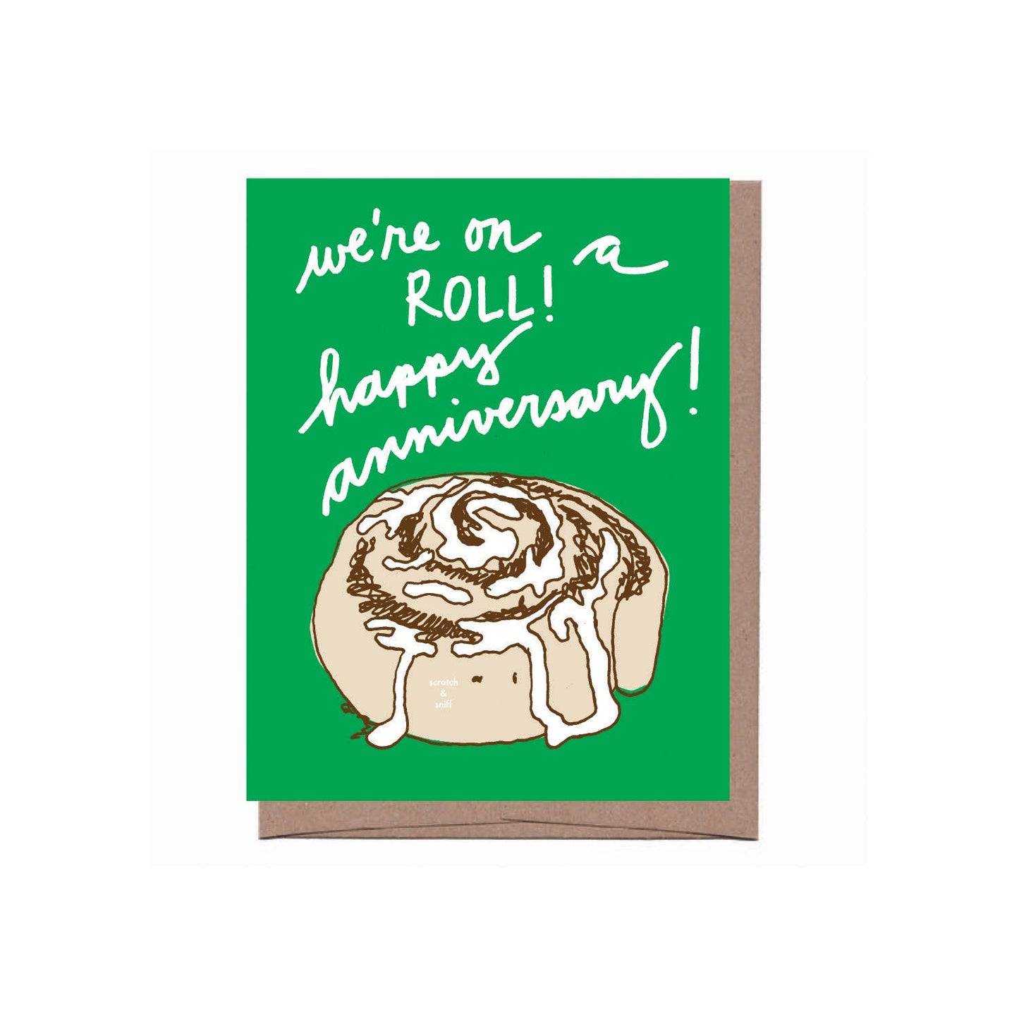 Scratch & Sniff Cinnamon Roll Anniversary Greeting Card