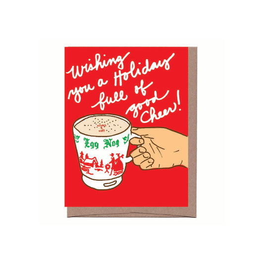 Scratch & Sniff Egg Nog Christmas Greeting Card