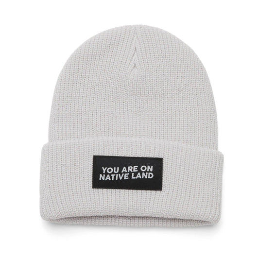 'You Are On Native Land' Ribbed Beanie