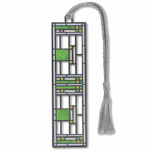 Product photo for the “Home & Studio” Frank Lloyd Wright Metal Bookmark.