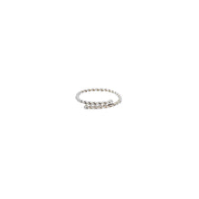 Load image into Gallery viewer, Photo of the silver Twisted Stacking Ring, on a white background.
