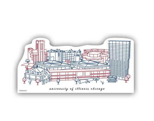 University of Illinois Chicago Minimalist Sticker