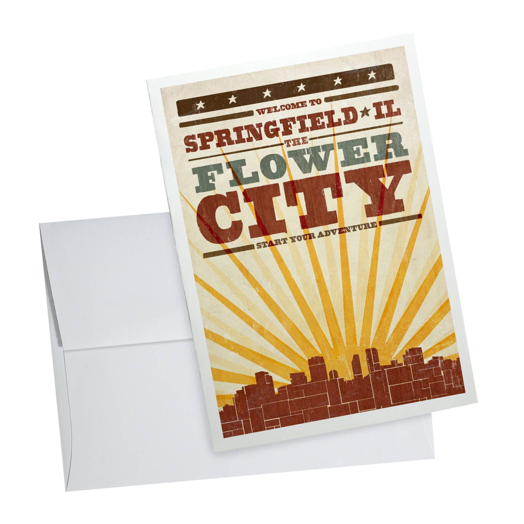Cover image of Springfield, Illinois Flower City greeting card,